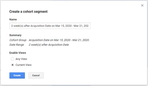 Create a cohort segment