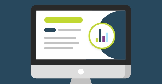 Sample powerpoint slide illustration on desktop screen
