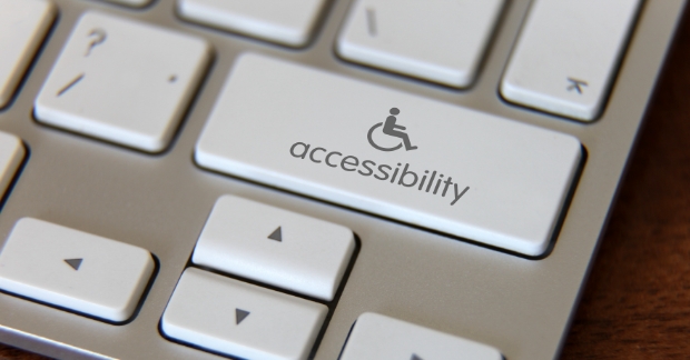 Accessible key on computer keyboard