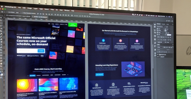 Colorful website design shown on desktop