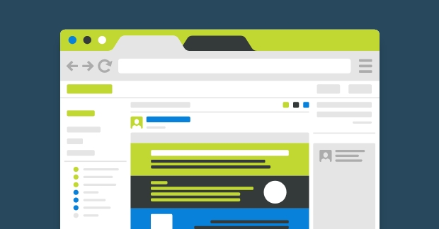 Illustrated email in web browser