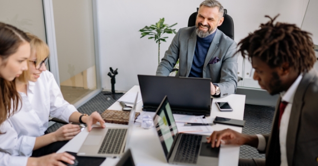 Marketing professionals in meeting