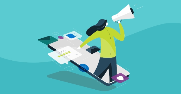 Graphic illustration of email marketing